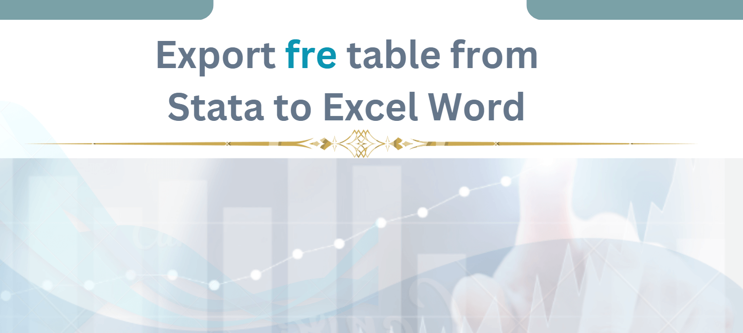 Export fre table from Stata to Excel Word