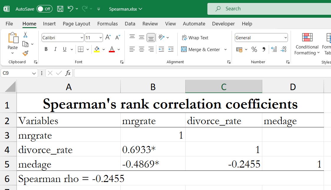 spearman export from stata to excel word with stars